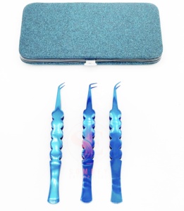 Pince à épiler professionnelle en acier inoxydable de qualité supérieure, logo personnalisable, précision, antistatique, durable, pour cils - Product Image 2