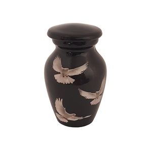 Urna de recuerdo de aluminio Premium de 2,75 pulgadas, diseño personalizado para cenizas humanas, suministros funerarios de calidad premium, novedad - Product Image 1