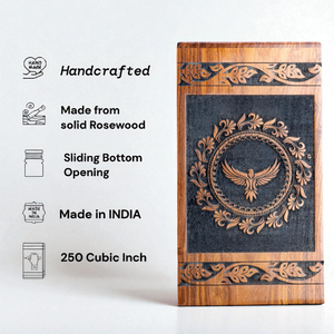 AYAANS-Urne funéraire en bois pour animaux de compagnie, option commémorative haut de gamme, conteneur de cendres en bois massif naturel, urne funéraire pour adultes - Product Image 6