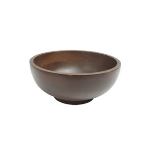 Bol de fruits de forme ronde en bois en vrac fait à la main polonais noir pour ustensiles de cuisine de table bol à salade maison et hôtels nourriture et collations - Product Image 4