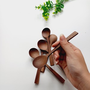 ด้ามจับยาวเป็นมิตรกับสิ่งแวดล้อมโต๊ะในครัวช้อนชาผสมกาแฟสำหรับทานซุปช้อนไม้ขนาดเล็ก - Product Image 6