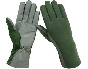 Guantes de piloto de tela tejida de aramida y cuero resistentes a altas temperaturas para protección de manos - Product Image 2