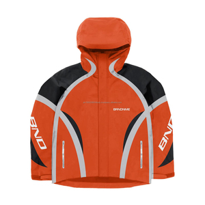 Ensemble survêtement décontracté streetwear sportswear surdimensionné personnalisé avec veste réfléchissante 3M et pantalon de jogging coupe-vent en nylon pour homme - Product Image 4