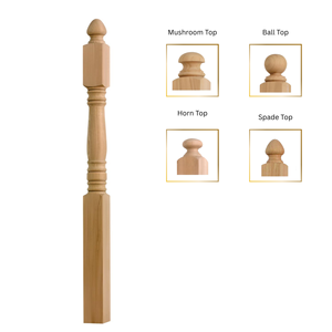 เสาไม้โอ๊คสีขาวทึบสำหรับบันไดแบบใหม่มีหลายขนาดและหลายดีไซน์4240เป็นมิตรต่อสิ่งแวดล้อม - Product Image 2