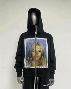 400GSM Graphic Pullover Hoodie Dtg Cropped Hoodie bordado personalizado Streetwear Boxy Puff Custom puff Print HOODIE 400gsm - Product Image 6