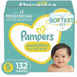 Pañales Pampers Swaddlers-Tamaño 5, suministro para un mes (132 unidades), pañales desechables ultrasuaves para bebés - Product Image 3