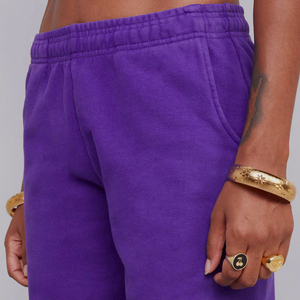 Pantalones Deportivos Casuales Ligeros de Verano para Mujer, Logotipo Personalizado Impreso, Cintura Media, Color Morado Liso, Impermeables, Transpirables, OEM - Product Image 4