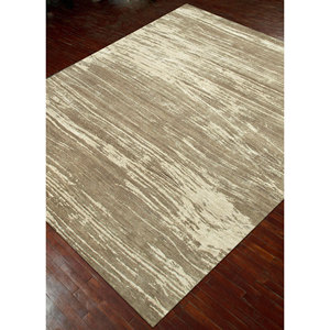 พรมขนสัตว์และไหมไผ่ถักมือสีเบจและสีน้ำตาลลายแบบนามธรรม สำหรับห้องนั่งเล่นวัยรุ่นหรือทางเดิน รุ่น Esk-432 - Product Image 2