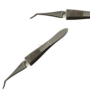 Pinzas para clavículas esclerales Ambler Surgical 2557E con ejes curvos, kit quirúrgico de acero inoxidable Clase I, herramienta para cirugía ocular y ORL, CE - Product Image 3