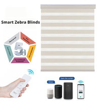 Stores zébrés motorisés intelligents certifiés Matter, avec connectivité Tuya Zigbee WiFi intégrée, compatibles Alexa, Google Home et HomeKit