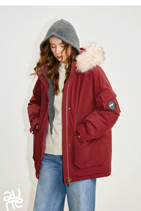 TOYOUTH unisex 90% Down Jacket 2025 Winter New <b>Fur</b> collar Hooded Large Pocket Workwear Style Outdoor Warm Jacket <b>Coat</b> - Product Image 5