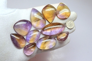 Pierre précieuse d'améthyste bio naturelle authentique, forme mixte, qualité supérieure, polie lisse, taille personnalisée, cabochon en vrac, prix de gros - Product Image 2