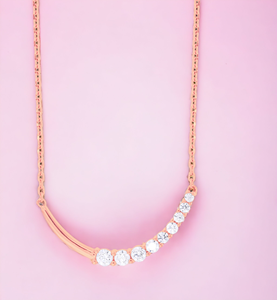 Love's Sparkle 0.50 Carat Round FG/VS Moissanite Collier Or Rose 14K 18 Pouces En Gros Pas Cher - Product Image 2