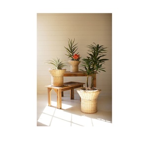 Macetas decorativas hechas a mano de hierro tejido de ratán, diseño personalizado, macetas para interiores y exteriores, macetas hechas a mano - Product Image 2