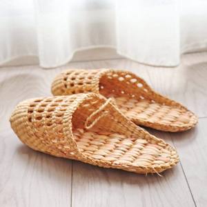 Chaussons de chambre en jacinthe d'eau de qualité supérieure, sandales et claquettes naturelles, directement de l'usine - Product Image 4