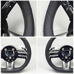 Volante in Pelle con Pulsanti Multifunzione per Modifiche alla Guida per <span class=keywords><strong>Mercedes</strong></span> <span class=keywords><strong>Serie</strong></span> A <span class=keywords><strong>B</strong></span> C E S G V CLS GLC GLE GLS GLA - Product Image 2