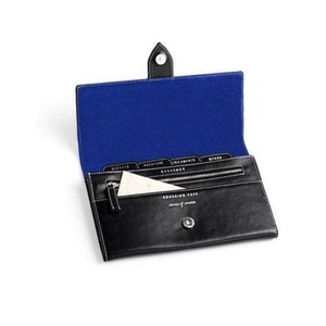 หนังแท้กดปุ่มปิดกระเป๋าสตางค์เดินทางผู้หญิงยาว - Product Image 1