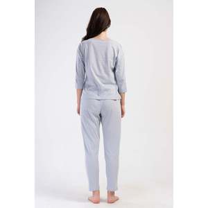 KADIN P.SUPREM O YAKA DUSUK OMUZLU 3/4KOL PILELI CEPLI ชุดนอน PIJAMA TAKIM - TAS - TAS - Product Image 4