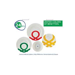 Service de table en porcelaine multicolore avec logo Be-Kct0021 - 24 pièces - MULTICOLORE - Product Image 6