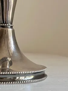 Ensemble de chandeliers en aluminium argent brillant de qualité supérieure pur métallique haut de gamme support de bougie de Noël décoratif élégant pour la maison - Product Image 3