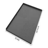 Grand Tapis de Protection Moderne en Silicone Alimentaire Imperméable Antidérapant pour Évier de Cuisine, Compatible Animaux, Lavable, avec Trous de Drainage
