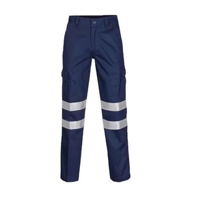 Custom <b>Hi</b> <b>Vis</b> Cargo Work <b>Pants</b> Reflective Multi Pocket Safety Trousers Winter Outdoor Workwear - Product Image 1