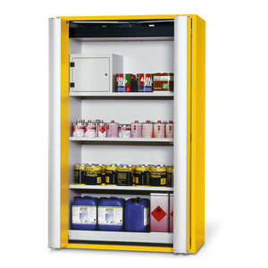 asecos Armadio per Materiali Pericolosi Ignifugo GF 1201, 3 Ripiani, Giallo, One-Touch - Product Image 1