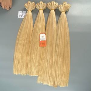 Vendeurs de trame de cheveux humains blonds clairs de cheveux vierges crus super doublement étirés Remy de longue durée - Product Image 1