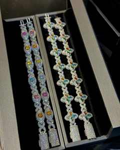 VVS Moissanite 925สร้อยข้อมือเงินสเตอร์ลิง22mm 8นิ้วชุบทองคำขาวเครื่องทดสอบเพชร - Product Image 3