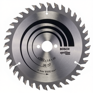 Optiline Carbide-Tipped Wood Circular <b>Saw</b> Blade 160mm Outer Diameter 36 Teeth 20mm Bore 2.6mm Kerf Compatible with BOSCH - Product Image 3