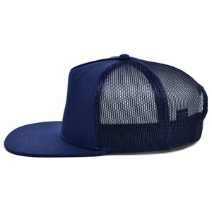 Gorro de camionero de 5 paneles de algodón 100% con bordado 3D Gorra de malla vaquera de moda - Product Image 2