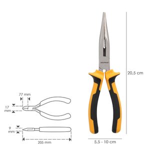 Pinze a bocca dritta 200 mm. Acero DIN 5745 - Product Image 2