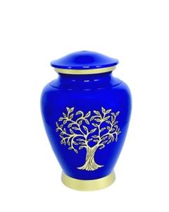 Urnas funerarias de aluminio de simpatía de cremación de árbol, caja de urna de cremación de aluminio de lujo hecha a mano, caja de adultos, urnas funerarias de recuerdo - Product Image 1