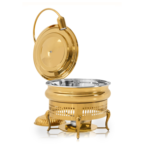 Ventes en usine de chauffe-plats en métal de luxe pour buffet de mariage et de fête en acier inoxydable doré chauffe-plats d'occasion chauffe-plats - Product Image 4