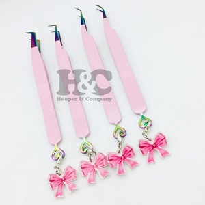 Pinzas Personalizadas con Logotipo de Visón, Pinzas de Acero Inoxidable para Extensión de Pestañas, Pinzas Profesionales con Diseño de Corazón de Múltiples Puntas - Product Image 5