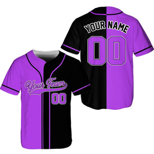 Jersey de béisbol suave con cuello en V sublimación personalizada con nombre y número personalizados de secado rápido para uso del equipo - Product Image 1