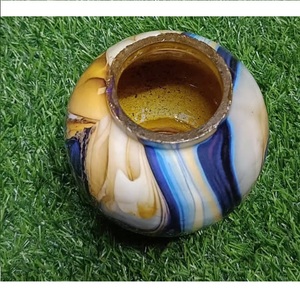 Jarrones de cristal de flores de venta de tendencia, jarrón impreso de mesa a la moda, forma redonda transparente, decoración del hogar, jarrón ovalado de cristal Meena - Product Image 2