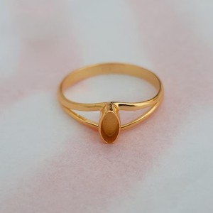 Base de Anillo de Plata de Ley 925 con Engaste de Copa para Resina, Diseño Marquise de 3x6mm, para Joyería DIY, Venta al por Mayor para Mujeres - Product Image 1