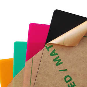 Feuilles acryliques givrées colorées 12x12x1/8'' à reconnaissance intelligente, 10 pièces - Plastique MMA PE 3mm, découpe et gravure incluses - Product Image 1