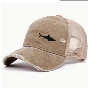 หมวกทรูเกอร์แบบสั่งทำหมวกผ้าฝ้ายฟอกสีออกแบบโลโก้ปักแบรนด์หมวกสตรีทแวร์หมวกกลางแจ้ง Gorras เวียดนาม - Product Image 1