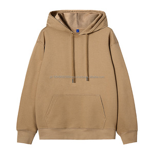 Sudadera con Capucha de Algodón Puro Personalizada para Hombre, 380g, Talla Grande, Informal, Sudadera con Capucha y Sudadera de Color Sólido para Hombre - Product Image 2
