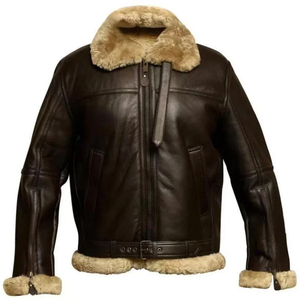 Chaqueta de Cuero para Hombre, Abrigo de Cuero para Viajes al Aire Libre, Solapa, Otoño Invierno, Nuevo Diseño de Cierre Inclinado de Color Sólido - Product Image 1
