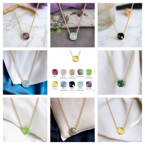 925S Argent Naturel Labradorite Gemme À Facettes Octogone Forme Charme Collier 10 MM Pierre Charmes En Gros Bijoux - Product Image 2