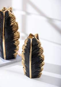 แจกันดอกไม้ทรงต้นไม้ตามสั่งของตกแต่งบ้านแจกันอลูมิเนียมสีทองดีไซน์เนอร์ทันสมัย - Product Image 3