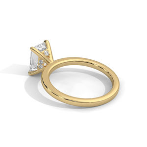 Anillo de diamante de compromiso clásico de oro de 18 quilates de alta calidad para mujer, joyería de boda para fiesta, certificado IGI, corte esmeralda, regalo de ley - Product Image 3