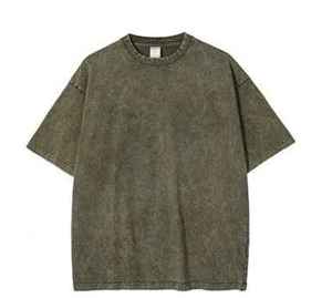 Camiseta de Algodón 100% con Lavado Ácido, Corte Regular, 300g, Ecológica, Transpirable, de Secado Rápido, Estilo Vintage, Personalizable, Lisa, de Alta Calidad - Product Image 2