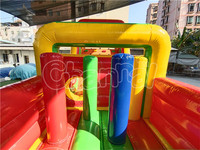 Château gonflable commercial avec parcours d'obstacles, trampoline intérieur, aire de jeux en bâche PVC, jouets de location