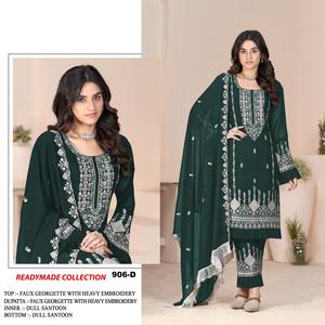 Elegante traje pakistaní moderno con bordado pesado y trabajo de lentejuelas perfecto para bodas fiestas ocasiones festivas tradicionales - Product Image 2