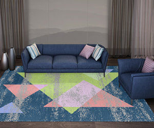 Juego de alfombra persa de lana anudada a mano de alta calidad de diseño personalizado con patrón abstracto - Product Image 1