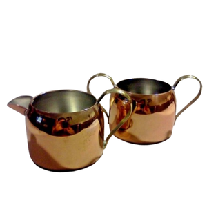 Juego de Dos Cremeras de Metal Hechas a Mano, Jarra para Leche, Cremera de Acero de Tamaño Mediano y Juego de Azucarera - Product Image 4